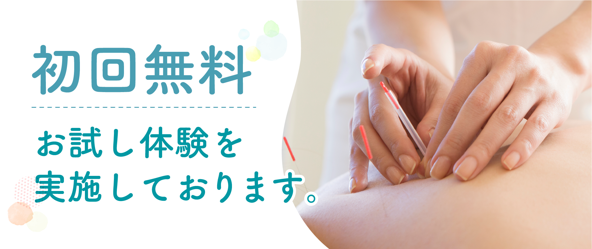 初回無料　お試し体験を実施しております